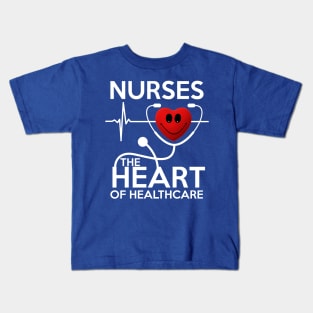 Nurses The Heart Of Health care Stethoscope Gift T-Shirt Kids T-Shirt